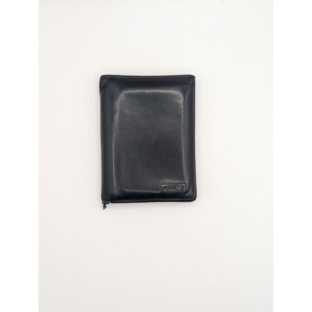 Tumi Delta L Fold Leather Wallet w/ ID Window